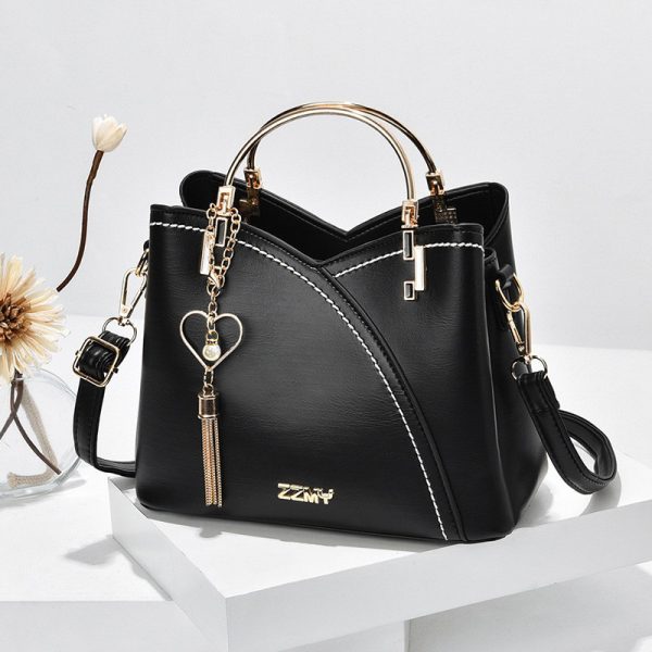 Trendy Handbag Korean Style Color Block Large Capacity Women's Bag Fashion Shoulder Crossbody Bag Wholesale Cross-border Bucket Bag - Image 6