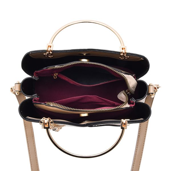 Trendy Handbag Korean Style Color Block Large Capacity Women's Bag Fashion Shoulder Crossbody Bag Wholesale Cross-border Bucket Bag - Image 4