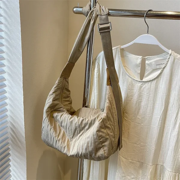 Pleated Dumpling Crossbody Bag - Image 8