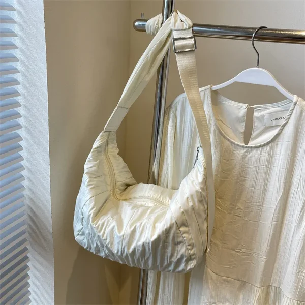 Pleated Dumpling Crossbody Bag - Image 6