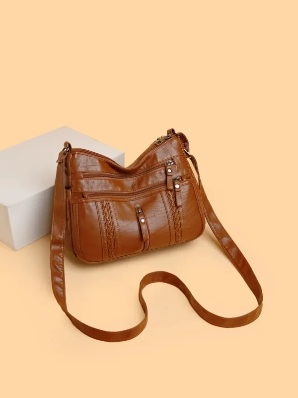 PU Leather Adjustable Strap Shoulder Bag - Image 28