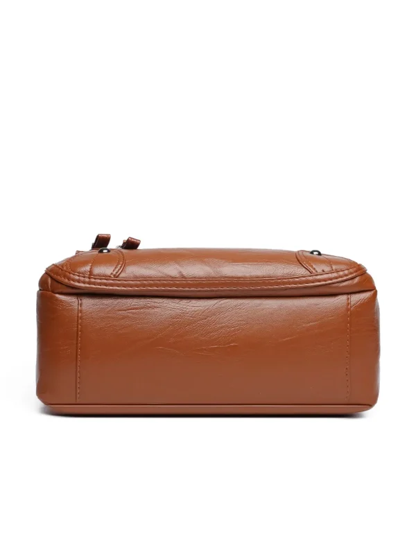 PU Leather Multi Pockets Shoulder Bag - Image 6