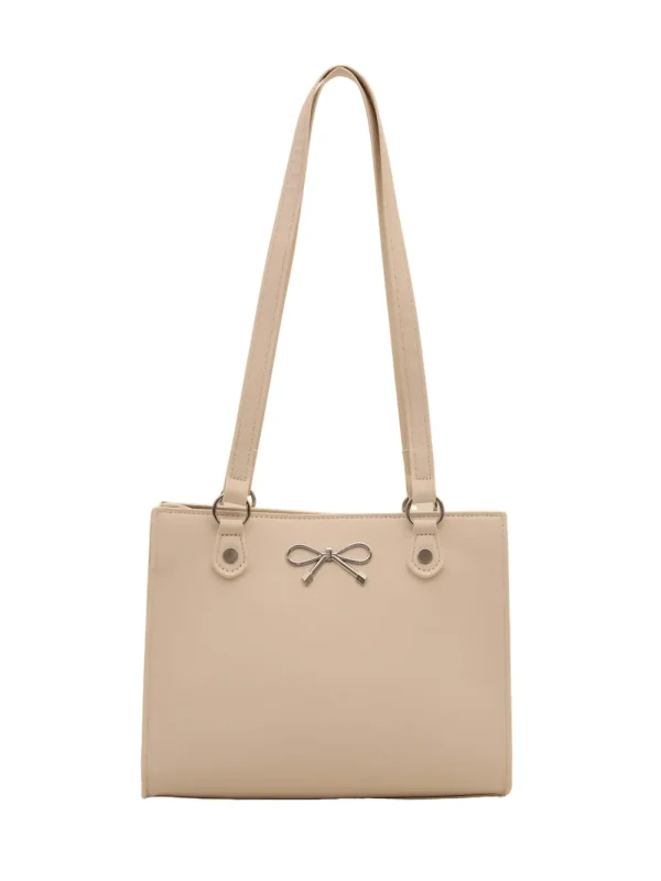 Bow PU Leather Shoulder Bag - Image 12
