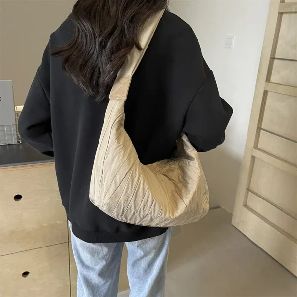 Pleated Dumpling Crossbody Bag - Image 5