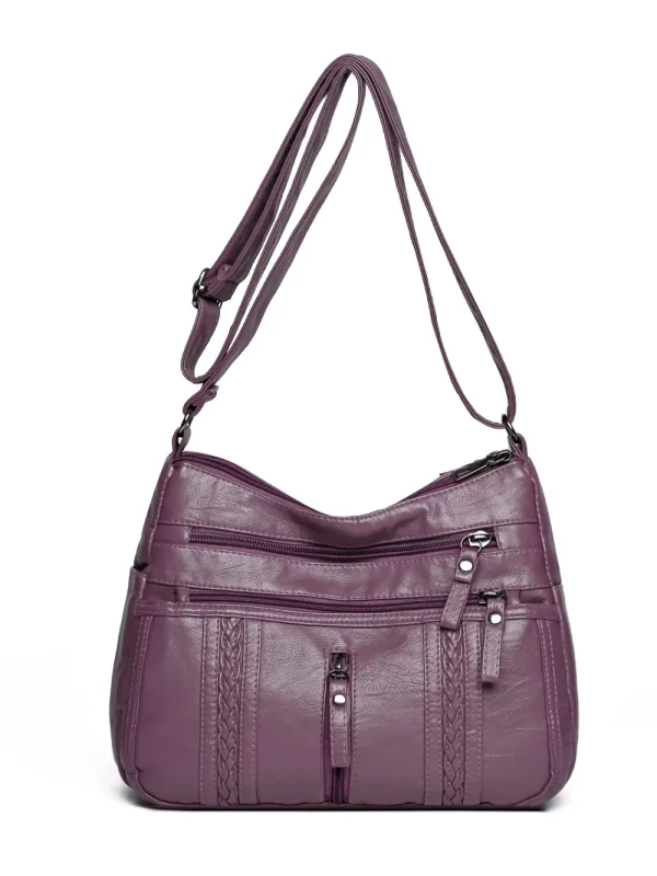 PU Leather Adjustable Strap Shoulder Bag - Image 7