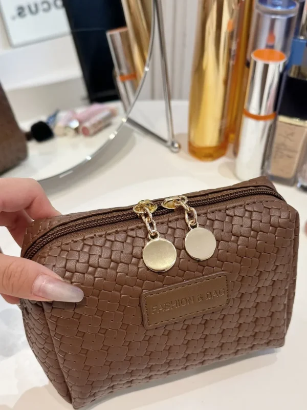 PU Leather Woven Clutch - Image 6