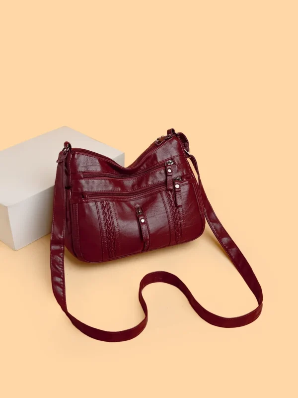 PU Leather Adjustable Strap Shoulder Bag - Image 24