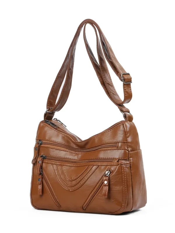 PU Multi-Compartment Crossbody Bag - Image 6