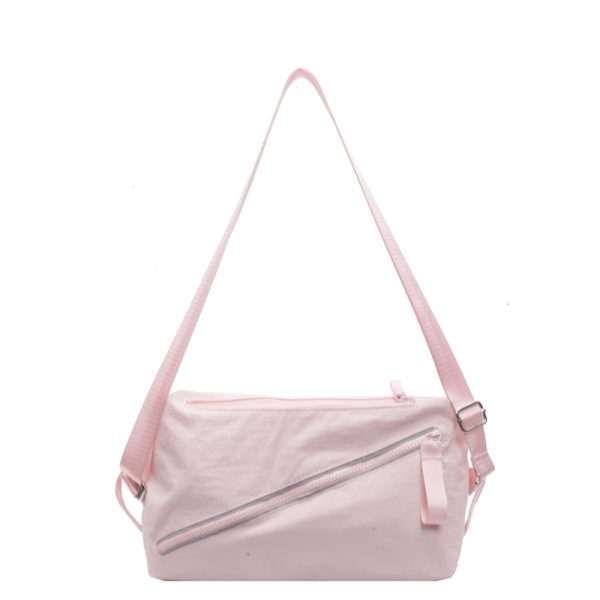 Simple Toast Bag Large Capacity Diagonal Cross Shoulder Small Square Bag Solid Color Sports Yoga Backpack for Students - Image 5