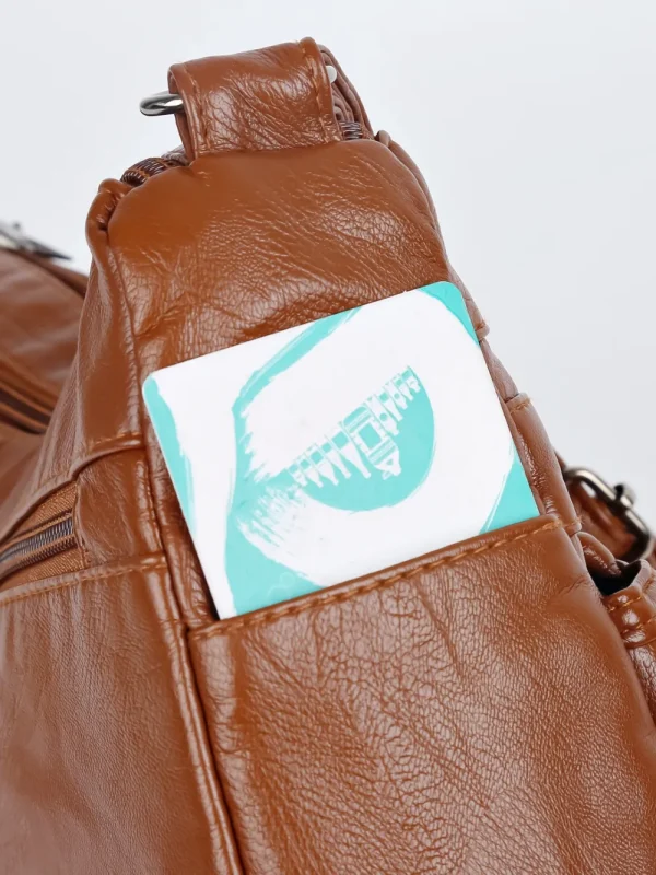 PU Leather Adjustable Strap Shoulder Bag - Image 17