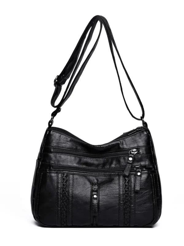 PU Leather Adjustable Strap Shoulder Bag - Image 5