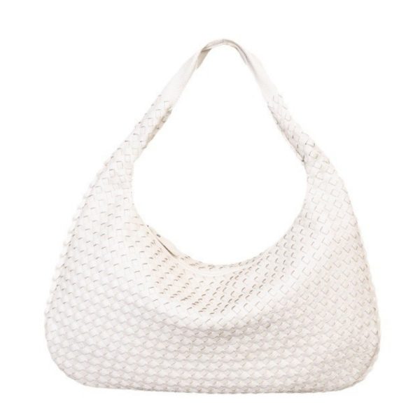 Women Large Leather Hobo Bag Handmade Woven Casual Female Handbag Big Capacity Patchwork Zipper Women Shoulder Bags - Image 8