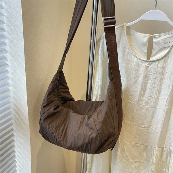 Pleated Dumpling Crossbody Bag - Image 9