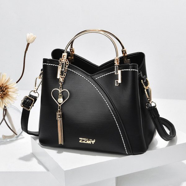Trendy Handbag Korean Style Color Block Large Capacity Women's Bag Fashion Shoulder Crossbody Bag Wholesale Cross-border Bucket Bag - Image 3