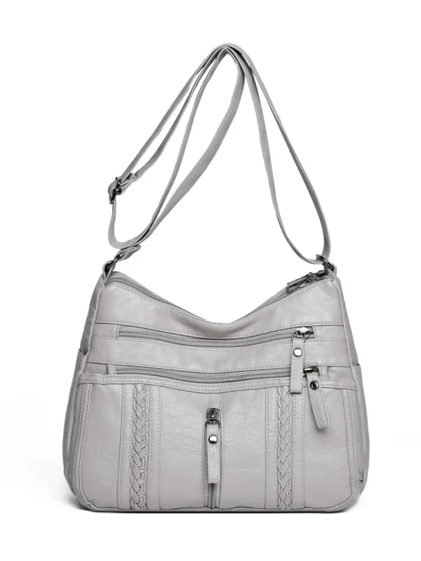 PU Leather Adjustable Strap Shoulder Bag - Image 6