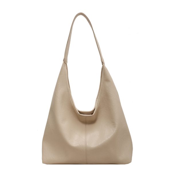 Soft PU Leather Quality Underarm Bag Vintage Wine Red Ladies Shoulder Bag Commuter Large Handbag Bolso Mujer Women's Tote Bag - Image 10