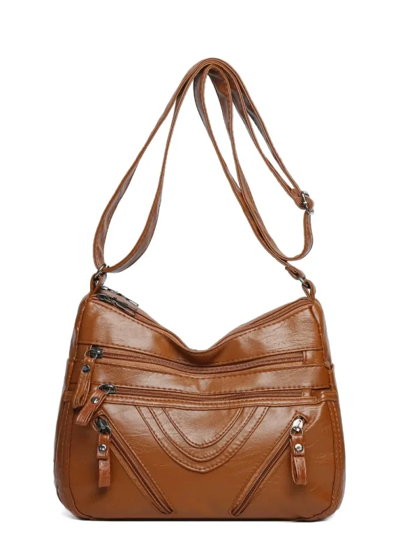 PU Multi-Compartment Crossbody Bag - Image 3