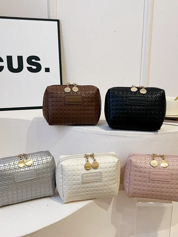 PU Leather Woven Clutch - Image 7
