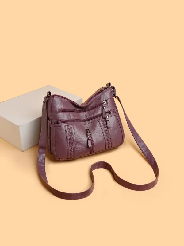 PU Leather Adjustable Strap Shoulder Bag - Image 25