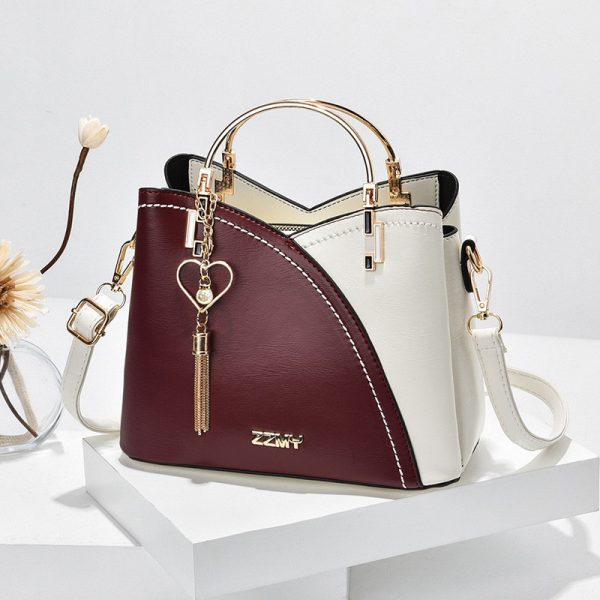 Trendy Handbag Korean Style Color Block Large Capacity Women's Bag Fashion Shoulder Crossbody Bag Wholesale Cross-border Bucket Bag - Image 12
