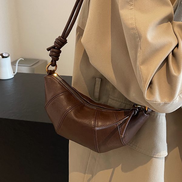 Brown bag women's crossbody bag cow horn bag - Image 4
