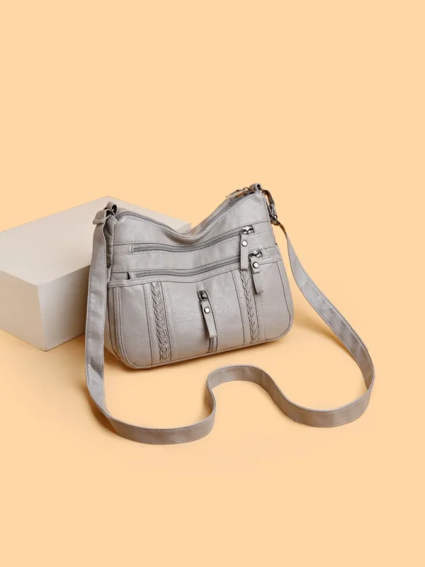 PU Leather Adjustable Strap Shoulder Bag - Image 23