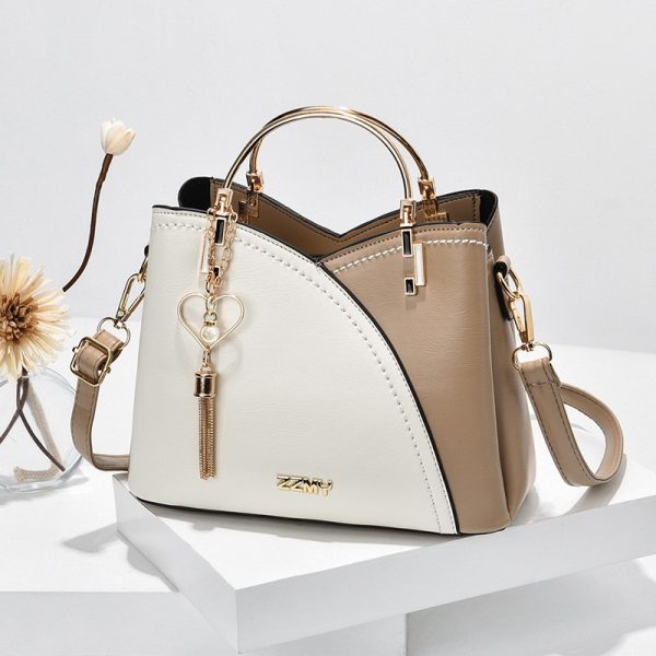 Trendy Handbag Korean Style Color Block Large Capacity Women's Bag Fashion Shoulder Crossbody Bag Wholesale Cross-border Bucket Bag - Image 2