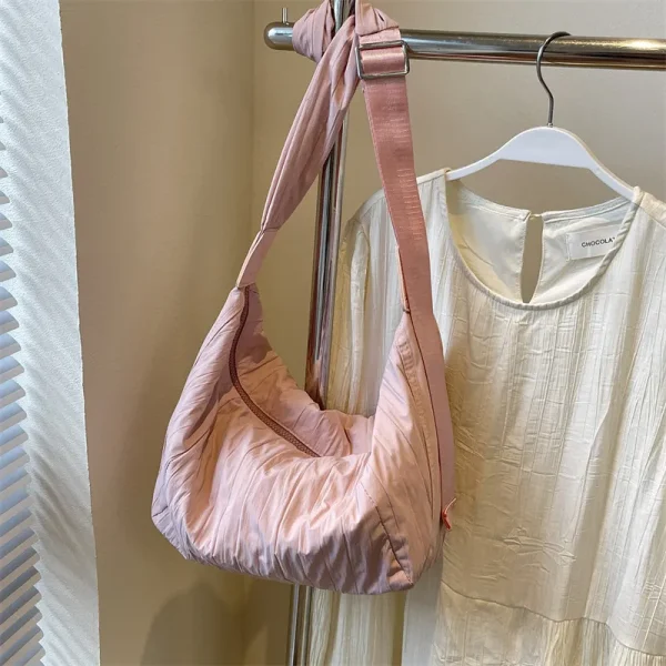 Pleated Dumpling Crossbody Bag - Image 3