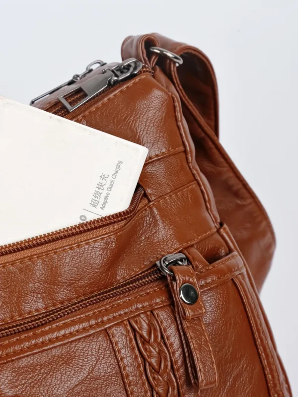 PU Leather Adjustable Strap Shoulder Bag - Image 21