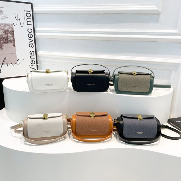 Fashionable Trendy Elegant Small Square Bag Shoulder Crossbody Bag Literary Simple Handbag Luxury Retro Box Bag Wholesale - Image 2