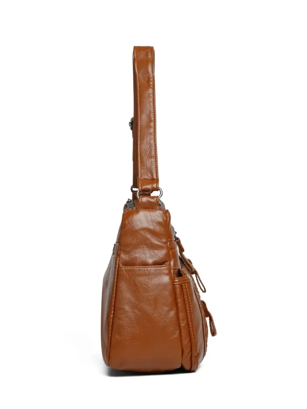PU Leather Adjustable Strap Shoulder Bag - Image 12