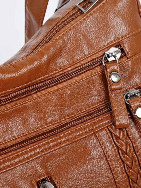 PU Leather Adjustable Strap Shoulder Bag - Image 15