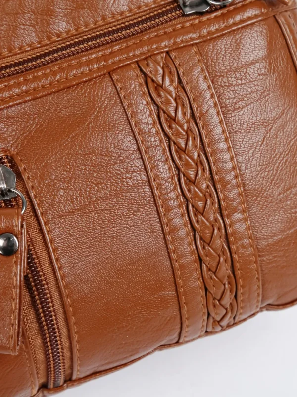 PU Leather Adjustable Strap Shoulder Bag - Image 16