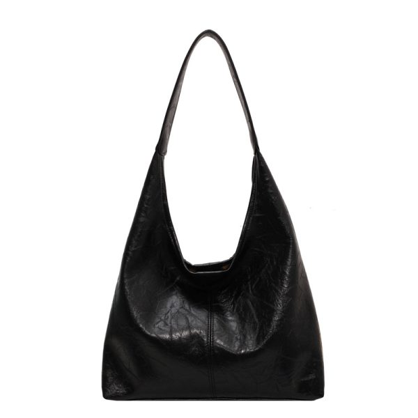 Soft PU Leather Quality Underarm Bag Vintage Wine Red Ladies Shoulder Bag Commuter Large Handbag Bolso Mujer Women's Tote Bag - Image 6